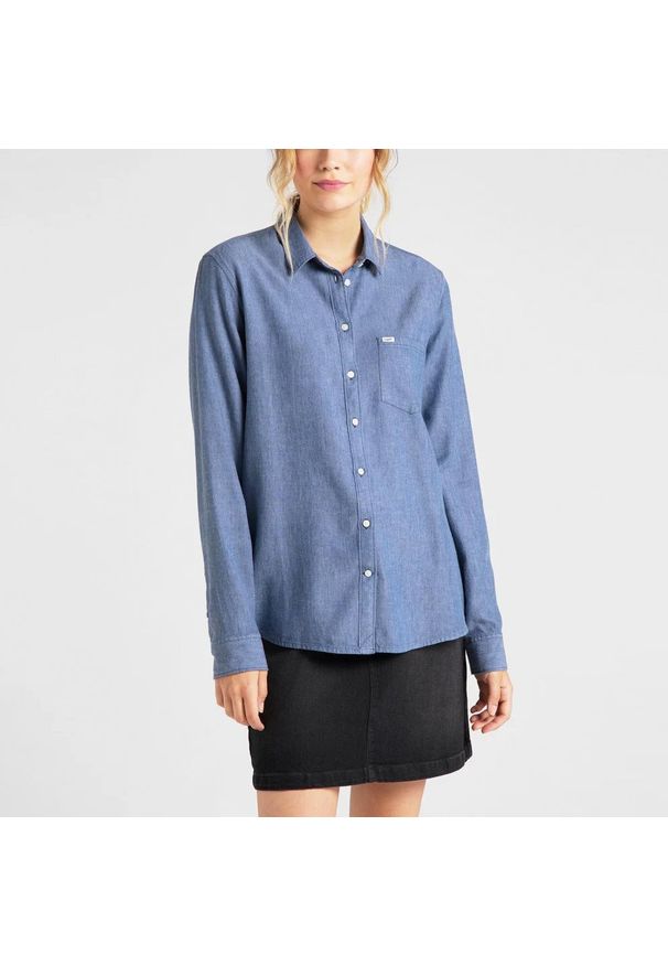 Lee - LEE ONE POCKET SHIRT DAMSKA KOSZULA ROZPINANA LAVENDER DUSK L45THQOA 112110540