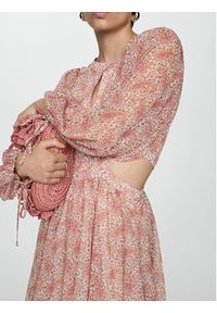 mango - Mango Sukienka letnia Simona 67077130 Różowy Slim Fit. Kolor: różowy. Materiał: syntetyk. Sezon: lato #2