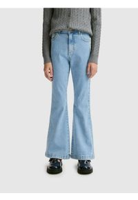 Reserved - Jeansy flare high waist - niebieski. Stan: podwyższony. Kolor: niebieski