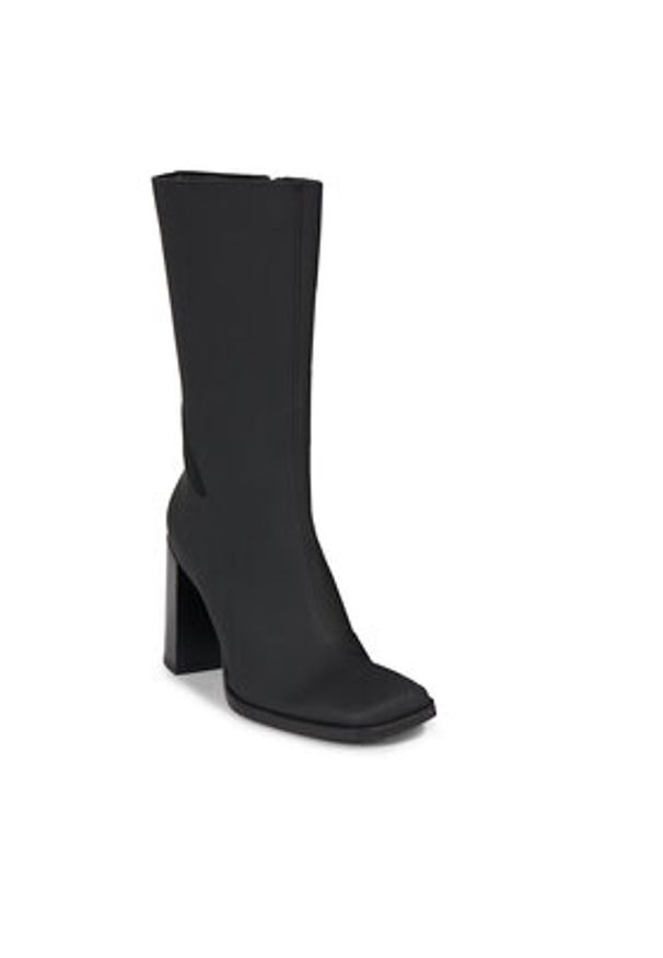 Calvin Klein Jeans Botki Heel Zip Boot Lth Wn YW0YW01113 Czarny. Kolor: czarny. Materiał: skóra