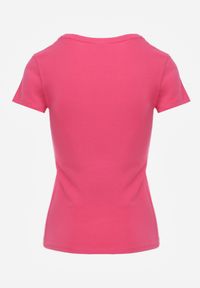 Renee - Różowy T-shirt Basic z Bawełny Liaselle. Okazja: na co dzień. Kolor: różowy. Materiał: bawełna. Styl: elegancki, klasyczny, casual #8