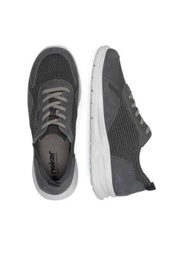 Rieker Sneakersy B7305-45 Szary. Kolor: szary. Materiał: materiał