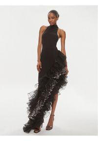 ROTATE Sukienka wieczorowa 112202100 Czarny Slim Fit. Kolor: czarny. Materiał: syntetyk. Styl: wizytowy #1