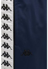 Kappa spodnie męskie kolor granatowy z aplikacją. Kolor: niebieski. Materiał: tkanina. Wzór: aplikacja #2