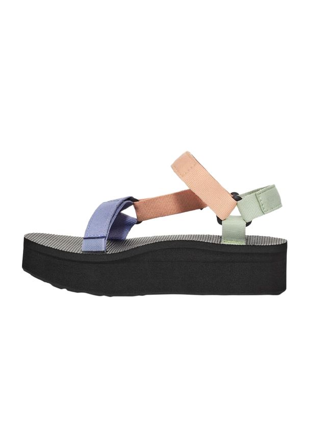 Buty do chodzenia damskie Teva Flatform Universal. Zapięcie: rzepy. Kolor: fioletowy, żółty, wielokolorowy, pomarańczowy. Materiał: materiał, tkanina, syntetyk, guma. Sport: turystyka piesza