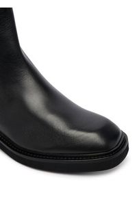 TOMMY HILFIGER - Tommy Hilfiger Botki Th Square Toe Leather Bootie FW0FW09046 Czarny. Kolor: czarny. Materiał: skóra #6