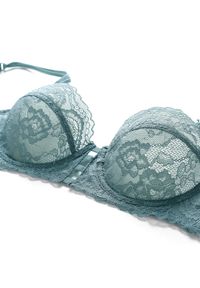 Intica - Komplet koronkowy z fiszbinami i szerszymi ramiączkami Hannakaisa. Kolor: czarny. Materiał: koronka #7