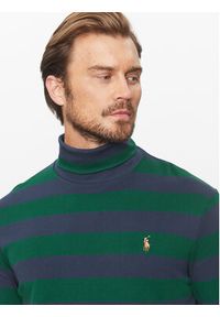 Polo Ralph Lauren Sweter 710916608002 Zielony Regular Fit. Typ kołnierza: polo. Kolor: zielony. Materiał: bawełna #4