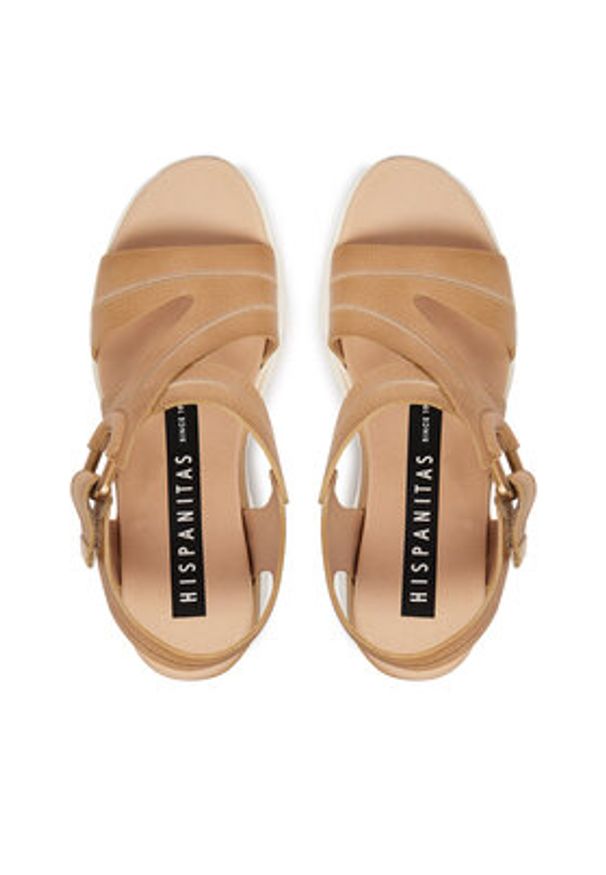 Hispanitas Sandały HV264570 C005 Beżowy. Kolor: beżowy. Materiał: skóra