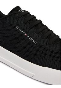 TOMMY HILFIGER - Tommy Hilfiger Sneakersy Th Court Knit FM0FM05823 Czarny. Kolor: czarny. Materiał: materiał #4