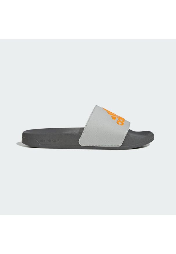 Adidas - adilette Shower Slides. Kolor: szary, pomarańczowy, wielokolorowy. Styl: sportowy
