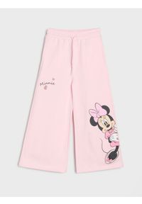 Sinsay - Szerokie spodnie Minnie Mouse - różowy. Kolor: różowy. Wzór: motyw z bajki