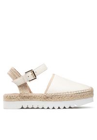 Pollini Espadryle SA10284G0ETE0110 Beżowy. Kolor: beżowy. Materiał: skóra