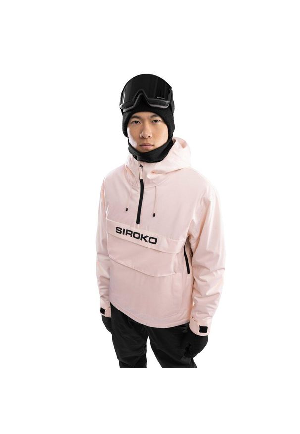SIROKO - Kurtka snowboardowa męska W6 Flims. Kolor: różowy. Sezon: zima. Sport: snowboard