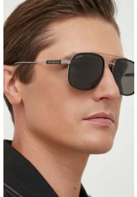 Gucci okulary przeciwsłoneczne męskie kolor czarny. Kolor: czarny #1