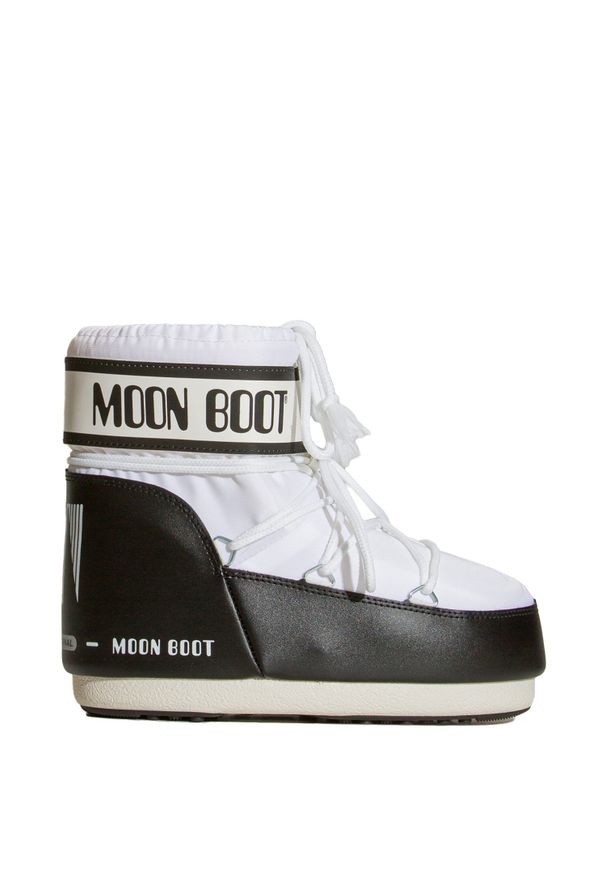 Moon Boot - Śniegowce MOON BOOT CLASSIC LOW 2. Materiał: nylon, skóra ekologiczna, puch, kauczuk, syntetyk. Szerokość cholewki: normalna. Sezon: zima. Obcas: na koturnie