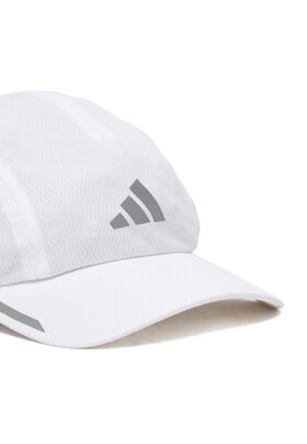 Adidas - adidas Czapka z daszkiem Running Mesh 4 Panel Climacool Biały. Kolor: biały. Materiał: poliester