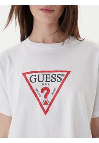 Guess Jeans T-Shirt W4YI73 K8HM0 Biały Boxy Fit. Kolor: biały. Materiał: bawełna #4