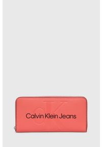 Calvin Klein Jeans portfel damski kolor różowy. Kolor: różowy #1