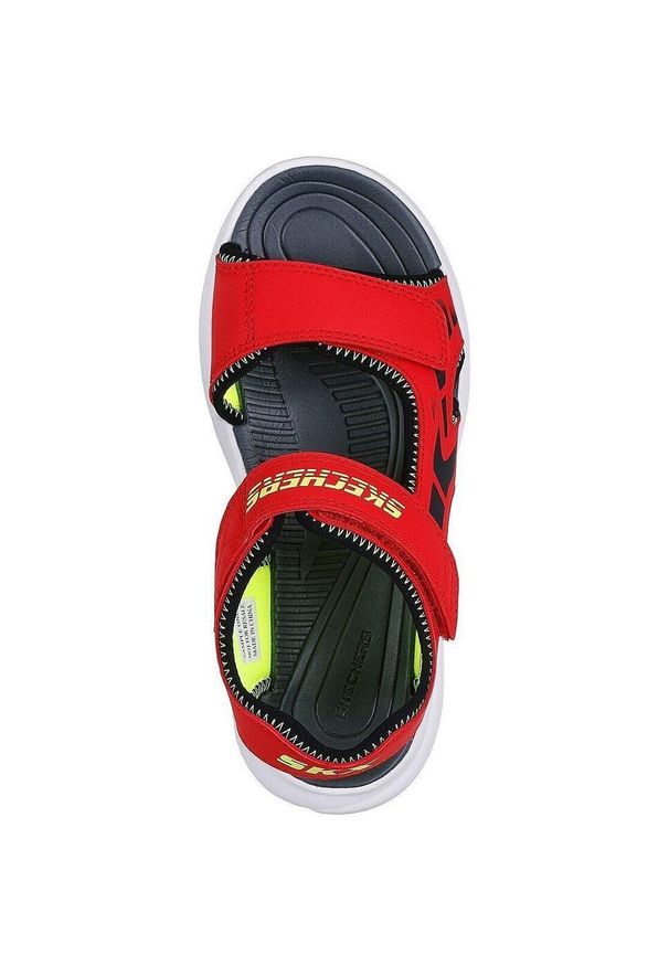 skechers - Sandały Skechers Razor Splash - Aqua, Dzieci. Kolor: czerwony. Materiał: syntetyk, materiał