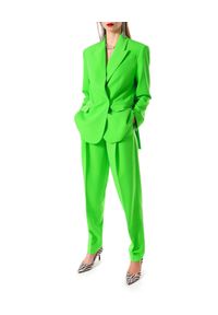 AGGI - Neonowo zielone spodnie w kant Blake. Stan: podwyższony. Kolor: zielony. Styl: sportowy #4