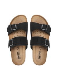Geox Klapki U Sandal Ghita B U159VB 00032 C9999 Czarny. Kolor: czarny. Materiał: skóra, nubuk