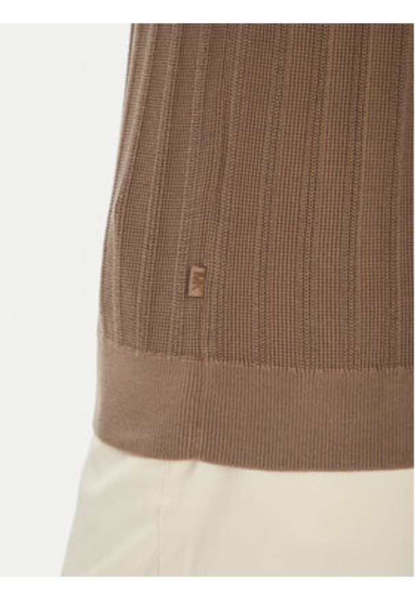 Michael Kors Polo CT560GT469 Brązowy Regular Fit. Typ kołnierza: polo. Kolor: brązowy. Materiał: bawełna