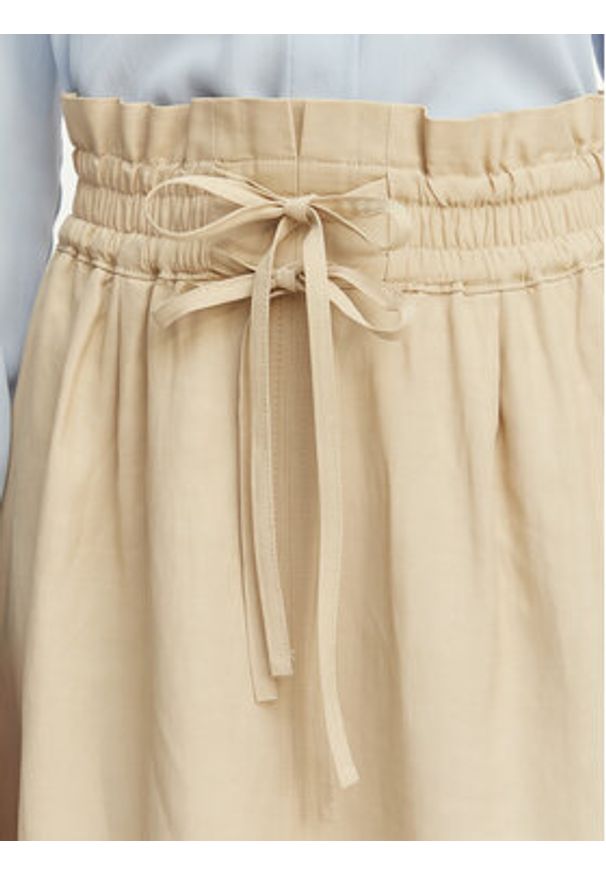 BOSS Spódnica trapezowa C_Vakola 50558615 Beżowy Regular Fit. Kolor: beżowy. Materiał: wiskoza