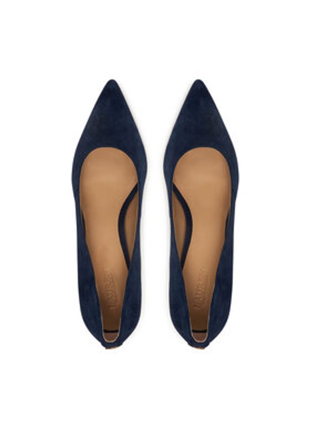 Lauren Ralph Lauren - LAUREN RALPH LAUREN Szpilki 802755524010 Niebieski. Kolor: niebieski. Materiał: skóra, zamsz. Obcas: na szpilce