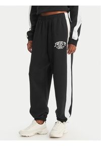 Juicy Couture Spodnie dresowe College JCSBJ126402 Czarny Relaxed Fit. Kolor: czarny. Materiał: bawełna #1