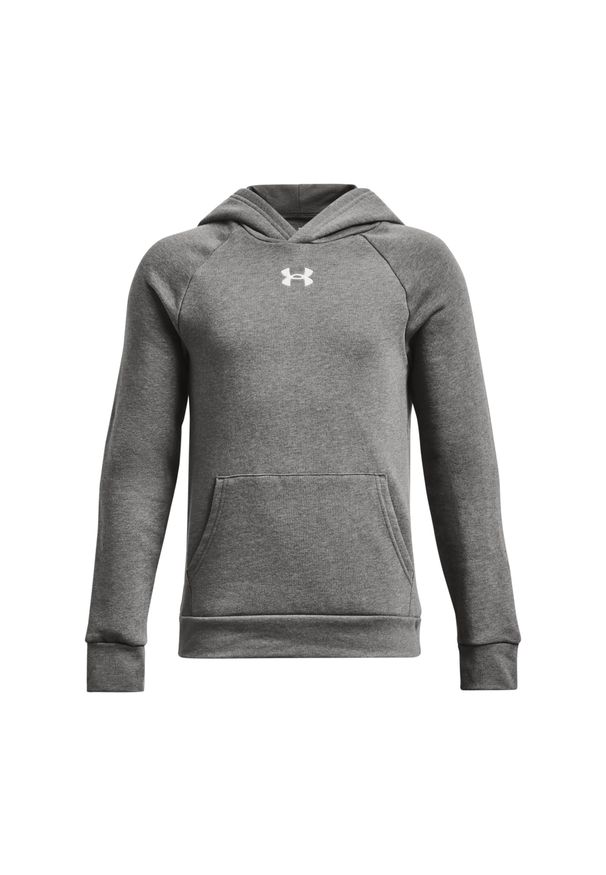 Bluza z kapturem dla dzieci Under Armour Rival Fleece. Typ kołnierza: kaptur. Kolor: szary, biały, wielokolorowy