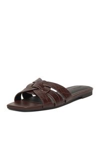 Gino Rossi - GINO ROSSI Klapki C-WS1190-01 Brązowy. Kolor: brązowy. Materiał: skóra #7