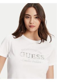 Guess T-Shirt V5YI12 J1314 Biały Regular Fit. Kolor: biały. Materiał: bawełna #3