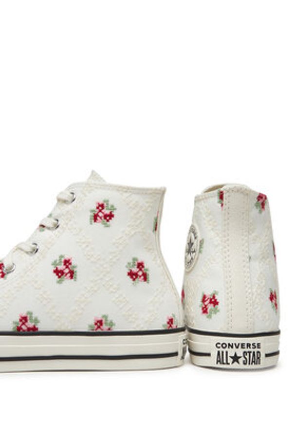 Converse Trampki Chuck Taylor All Star Vintage Embroidery A12635C Biały. Kolor: biały. Materiał: materiał. Styl: vintage