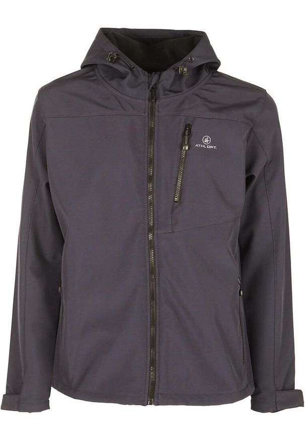 ATHLETA - Męska Kurtka Softshell Odporną na Wiatr - ATHL. DPT Hermes. Kolor: szary. Materiał: softshell. Sport: turystyka piesza