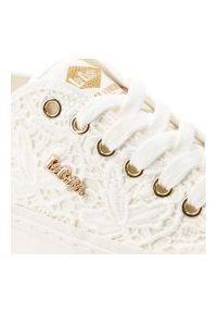 Trampki damskie Lee Cooper, cholewka z materiału tekstylnego koronkowego wiązanie z przodu metalowe oczka na grubszej podeszwie, białe, LCW-26-02-406. Okazja: na co dzień. Zapięcie: sznurówki. Kolor: biały. Materiał: materiał, koronka. Szerokość cholewki: normalna. Styl: elegancki, klasyczny, casual #6