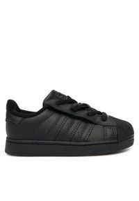 Adidas - adidas Sneakersy Superstar II Comfort Closure Elastic Lace JR9415 Czarny. Kolor: czarny. Materiał: skóra. Model: Adidas Superstar #1