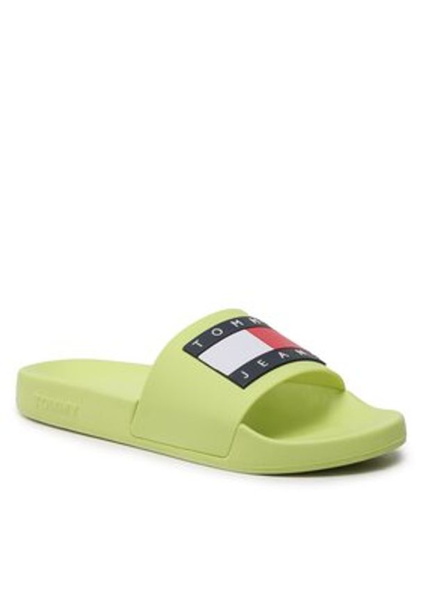 Tommy Jeans Klapki Flag Pool Sld Ess EN0EN02115 Zielony. Kolor: zielony