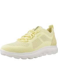 Geox - Buty GEOX D SPHERICA Żółty. Okazja: na co dzień. Kolor: żółty. Materiał: tkanina, skóra