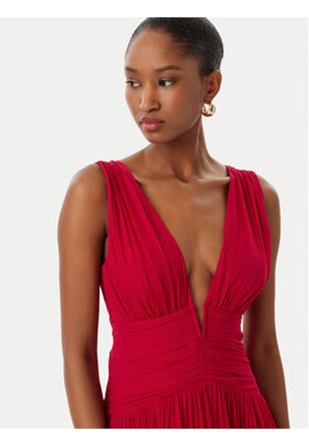 Marciano Guess Sukienka wieczorowa G6GK14 W2374 Różowy ciemny Regular Fit. Kolor: różowy. Materiał: wiskoza. Styl: wizytowy