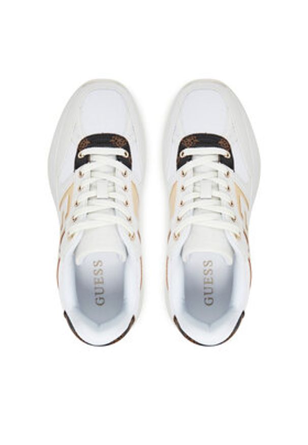 Guess Sneakersy FLTFON FAB12 Biały. Kolor: biały. Materiał: skóra