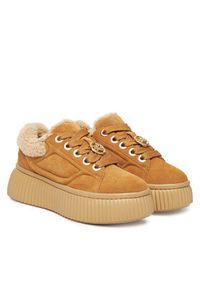 Karl Lagerfeld - KARL LAGERFELD Sneakersy Kreeper Lo KL42312 Brązowy. Kolor: brązowy. Materiał: zamsz, skóra #4