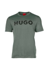 Hugo - HUGO T-Shirt Dulivio 50467556 Zielony Regular Fit. Kolor: zielony. Materiał: bawełna