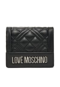 Love Moschino - LOVE MOSCHINO Mały Portfel Damski JC5601PP1MLA000B Czarny. Kolor: czarny. Materiał: skóra