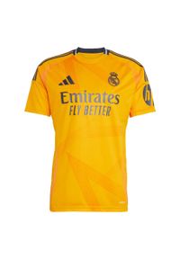 Adidas - Koszulka Real Madrid 24/25 Away. Kolor: pomarańczowy. Materiał: materiał #2