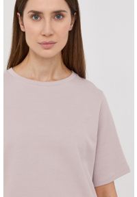 Max Mara Leisure T-shirt damski kolor różowy. Kolor: różowy. Materiał: dzianina. Wzór: gładki