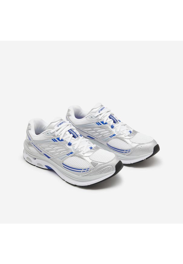 Decathlon - Buty sportowe damskie RR2K. Kolor: biały, niebieski, wielokolorowy. Materiał: kauczuk. Sport: bieganie, turystyka piesza