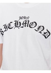 John Richmond T-Shirt Levadia RMP23232TS Biały Regular Fit. Kolor: biały. Materiał: bawełna #5