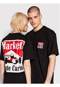 Market T-Shirt Unisex Racing Logo 399001071 Czarny Relaxed Fit. Kolor: czarny. Materiał: bawełna #4