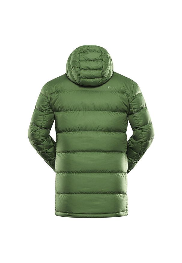 ALPINE PRO - Kurtka męska puchowa Alpine Pro Rogit lekka. Kolor: zielony. Materiał: puch